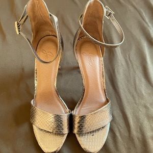 Joie bronze metallic heels
